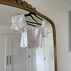 Abercrombie & Fitch Linen Square Neck Top